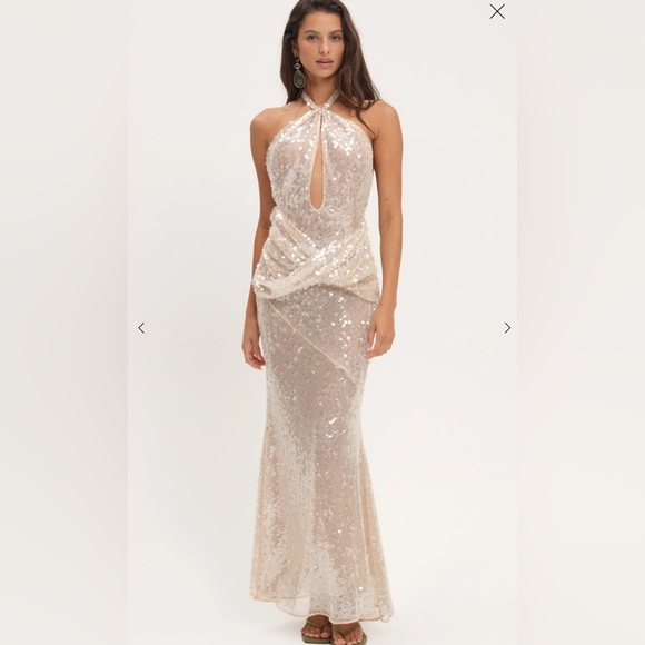 For Love And Lemons Sydney Sequin Maxi Dress Backless For Love And Lemons Sydney Sequin Maxi Dress Backless